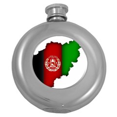Afganistan Flag Map Round Hip Flask (5 Oz) by abbeyz71