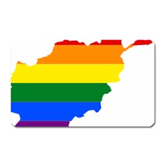 Lgbt Flag Map Of Afghanistan Magnet (rectangular) by abbeyz71