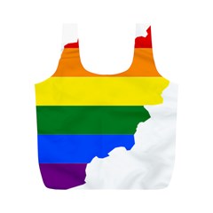 Lgbt Flag Map Of Afghanistan Full Print Recycle Bag (m) by abbeyz71