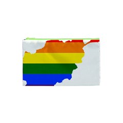 Lgbt Flag Map Of Afghanistan Cosmetic Bag (xs)