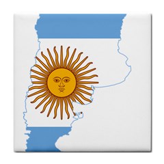 Flag Map Of Argentina & Islas Malvinas Face Towel by abbeyz71