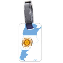 Flag Map Of Argentina & Islas Malvinas Luggage Tag (two Sides) by abbeyz71