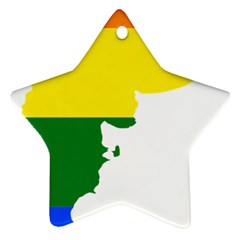 Lgbt Flag Map Of Argentina Star Ornament (two Sides) by abbeyz71