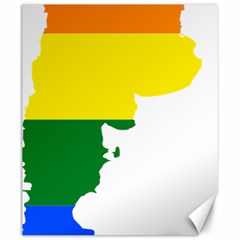 Lgbt Flag Map Of Argentina Canvas 20  X 24  by abbeyz71