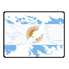 Flag Map Of Islas Malvinas Fleece Blanket (small) by abbeyz71