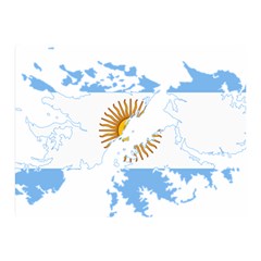 Flag Map Of Islas Malvinas Double Sided Flano Blanket (mini)  by abbeyz71