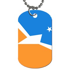 Flag Of Tierra Del Fuego Province, Argentina Dog Tag (one Side) by abbeyz71