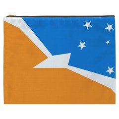 Flag Of Tierra Del Fuego Province, Argentina Cosmetic Bag (xxxl) by abbeyz71