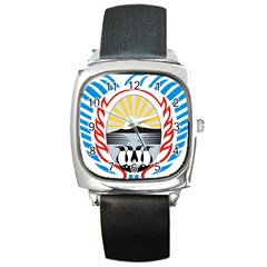 Coat Of Arms Of Tierra Del Fuego Province, Argentina Square Metal Watch by abbeyz71