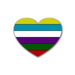Flag Of Rio Grande, Argentina Rubber Coaster (heart)  by abbeyz71