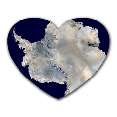 Satellite Image Of Antarctica Heart Mousepads by abbeyz71