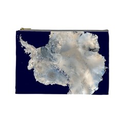 Satellite Image Of Antarctica Cosmetic Bag (large) by abbeyz71