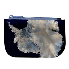 Satellite Image Of Antarctica Large Coin Purse by abbeyz71