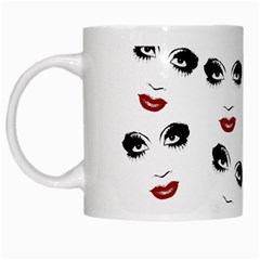 Bianca Del Rio Pattern White Mugs by Valentinaart