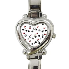 Bianca Del Rio Pattern Heart Italian Charm Watch by Valentinaart