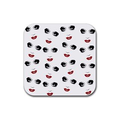 Bianca Del Rio Pattern Rubber Coaster (square)  by Valentinaart