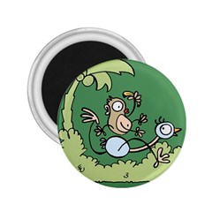 Ostrich Jungle Monkey Plants 2.25  Magnets