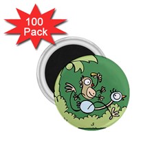 Ostrich Jungle Monkey Plants 1.75  Magnets (100 pack) 