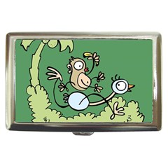 Ostrich Jungle Monkey Plants Cigarette Money Case