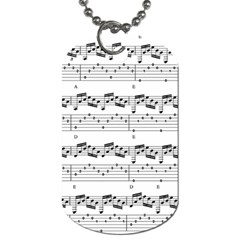 Notes Lines Music Dog Tag (one Side)