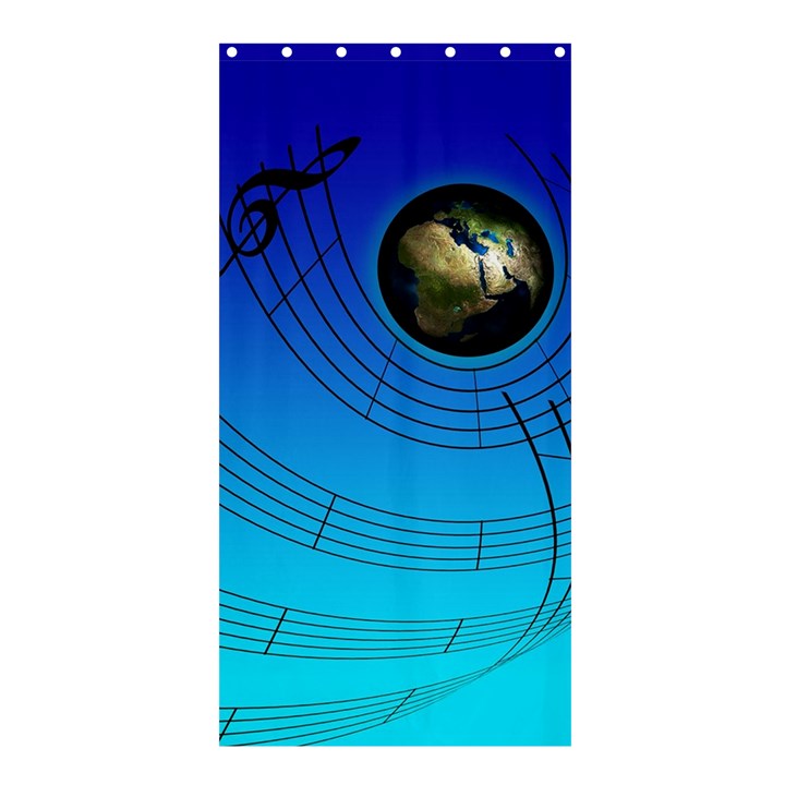 Music Reble Sound Concert Shower Curtain 36  x 72  (Stall) 