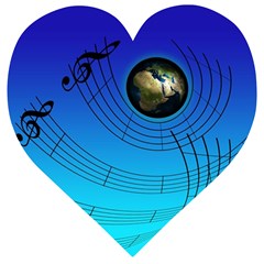 Music Reble Sound Concert Wooden Puzzle Heart by HermanTelo