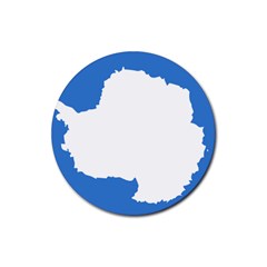 Proposed Flag Of Antarctica Rubber Coaster (round)  by abbeyz71