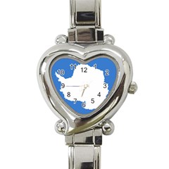 Proposed Flag Of Antarctica Heart Italian Charm Watch by abbeyz71