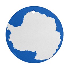 Proposed Flag Of Antarctica Round Ornament (two Sides) by abbeyz71