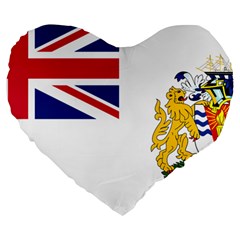 Flag Of The British Antarctic Territory Large 19  Premium Heart Shape Cushions by abbeyz71