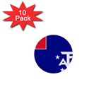 Flag of the French Southern and Antarctic Lands 1  Mini Buttons (10 pack)  Front