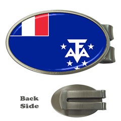 Flag Of The French Southern And Antarctic Lands Money Clips (oval)  by abbeyz71