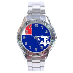 Flag Of The French Southern And Antarctic Lands Stainless Steel Analogue Watch by abbeyz71