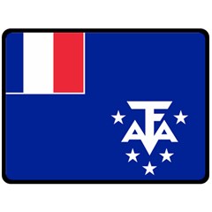 Flag Of The French Southern And Antarctic Lands Double Sided Fleece Blanket (large)  by abbeyz71