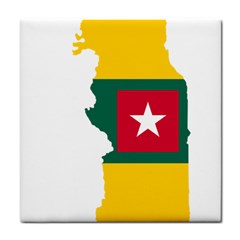 Togo Flag Map Geography Outline Tile Coaster