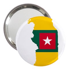 Togo Flag Map Geography Outline 3  Handbag Mirrors