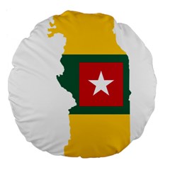 Togo Flag Map Geography Outline Large 18  Premium Flano Round Cushions by Sapixe