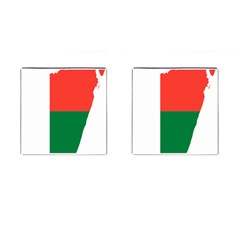 Madagascar Flag Map Geography Cufflinks (square) by Sapixe