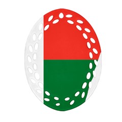 Madagascar Flag Map Geography Ornament (oval Filigree) by Sapixe