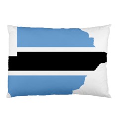 Botswana Flag Map Geography Pillow Case by Sapixe