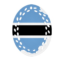 Botswana Flag Map Geography Ornament (oval Filigree) by Sapixe