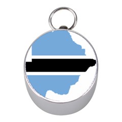 Botswana Flag Map Geography Mini Silver Compasses