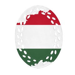 Hungary Country Europe Flag Ornament (oval Filigree) by Sapixe