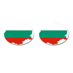 Bulgaria Country Europe Flag Cufflinks (oval) by Sapixe