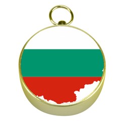 Bulgaria Country Europe Flag Gold Compasses by Sapixe