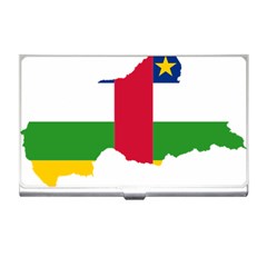 Central African Republic Flag Map Business Card Holder by Sapixe