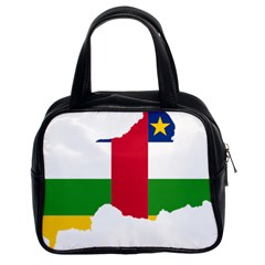 Central African Republic Flag Map Classic Handbag (two Sides) by Sapixe