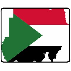 Sudan Flag Map Geography Outline Fleece Blanket (medium)  by Sapixe