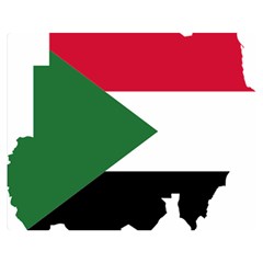 Sudan Flag Map Geography Outline Double Sided Flano Blanket (medium)  by Sapixe