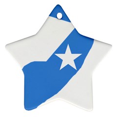 Somalia Flag Map Geography Outline Star Ornament (two Sides) by Sapixe